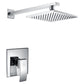 Shower Head, Viace Spray Fixed Showerhead Polished Chrome