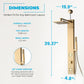 Dion Series 39 in. 2-Jetted Shower Tower with Heavy Rain Shower and Body Jets and Spray Wand