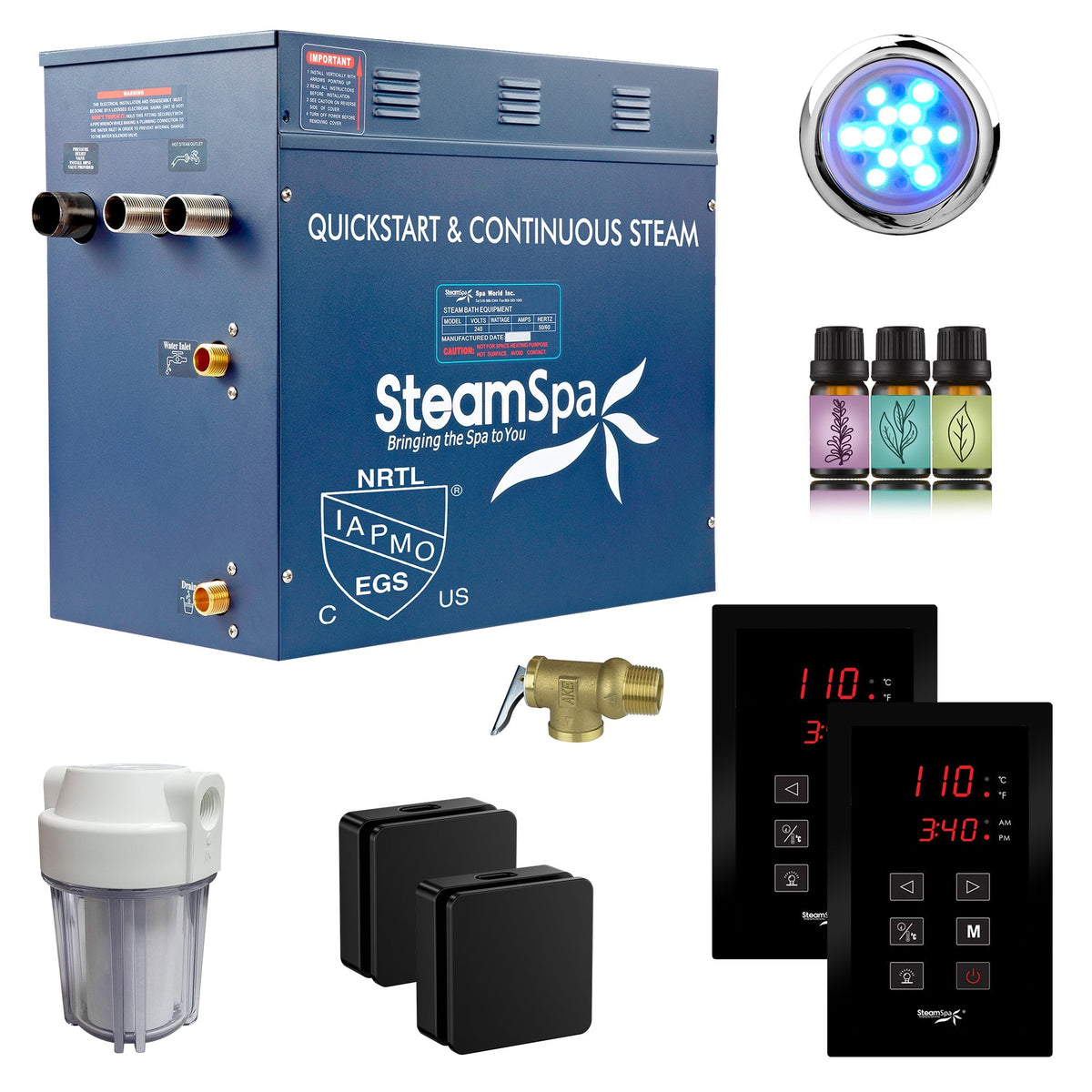 Steam Shower Generator, Full Package, Royal New Square