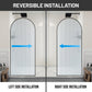 Ember Series 34 in. x 78 in Framed Arch Fixed Shower Screen Door with 8mm Tempered Clear or Fluted Glass