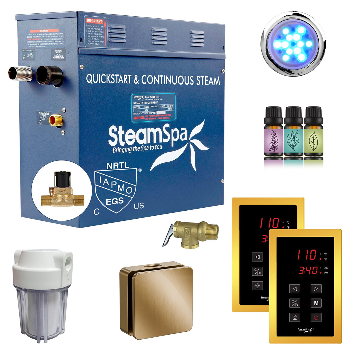 Steam Shower Generator, Full Package, Royal New Square