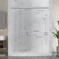 48 x 76 Frameless Shower Door, Ward Sliding Tempered Clear 10mm Glass