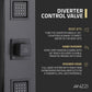 Shower Panel, Dion Jetted Tower Heavy Spray Wand