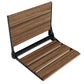 17 x 17 Shower Seat, ANZZI Saxon Folding Teak Wall Mount