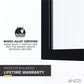 34 x 74 Frameless Shower Door, Screen Fixed Semi Tsunami Clear Glass