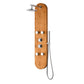 Crane Series 52 in. Full Body Shower Panel with Heavy Rain Shower and Body Jets and Spray Wand in Natural Bamboo