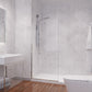 34 x 74 Frameless Shower Door, Screen Fixed Semi Tsunami Clear Glass