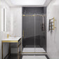 Madam Series 44 to 48 in. x 76 in. Sliding Frameless Shower Door with Tsunami Guard Tempered Glass