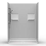 60" x 33" Barrier Free Shower Package | Center Drain from Showers4Less
