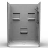 60" x 42" Roll In Shower | Barrier Free Shower | DIY Shower Kits
